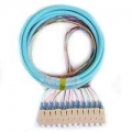 FIB Distribution Pigtail 12 Fiber Multimode (50um OM3) SC/UPC Aqua Boots 3 Meters