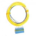 FIB Distribution Pigtail 6 Fiber Singlemode SC/UPC Blue Boots 3 Meters