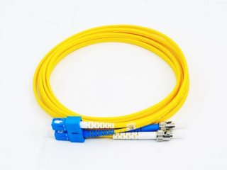 FIB Fiber Optic Patch Cable, ST UPC to SC UPC, 1 meter, 3mm Duplex SM SMF-28 Ultra Fiber