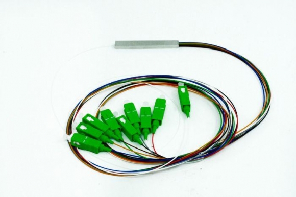 Planar Lightwave Circuit Splitter 1x8 PLC with SC/APC Fan Out  Planar Lightwave Circuit Splitter 1x8 PLC with SC/APC Fan Out