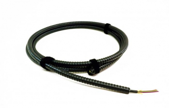 TLC 12 Fiber, 62.5/125um MM Infinicor 300, Indoor/Outdoor Fiber Optic Cable with Aluminum Interlocking Armor, Plenum, Black TLC 12 Fiber, 62.5/125um MM Infinicor 300, Indoor/Outdoor Fiber Optic Cable with Aluminum Interlocking Armor, Plenum, Black