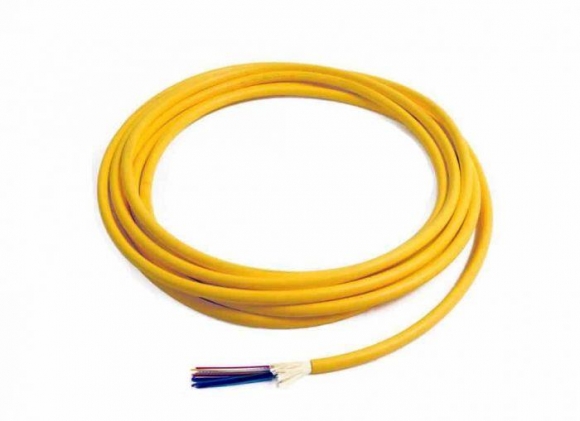 TLC 48 Fiber, 9/125um SM SMF28 Ultra, Distribution Fiber Optic Cable with Aluminum Interlocking Armor, Plenum, Yellow