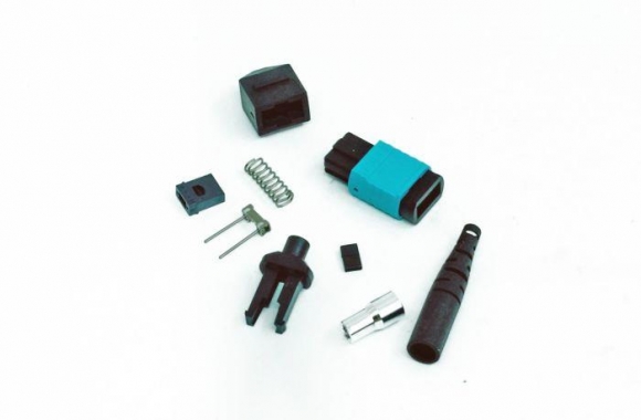 US Conec MTP Connector Multimode 12 Fiber OM3/4 3mm-Aqua, Male  US Conec MTP Connector Multimode 12 Fiber OM3/4 3mm-Aqua, Male