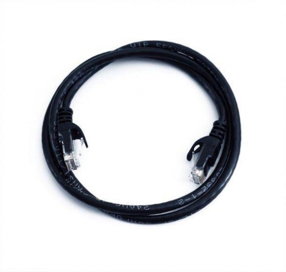 FIB Copper Cat 6 Patch Cable with Boots 10ft Black