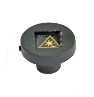 FIB Dust Cap Mating Sleeve Adapter ST with Warning Label Black Round Head - 100 Pack  FIB Dust Cap Mating Sleeve Adapter ST with Warning Label Black Round Head - 100 Pack