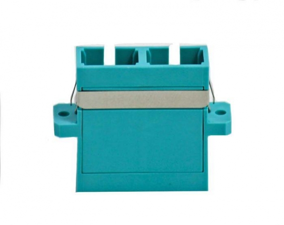 FIB SC 10Gig Adapter Duplex Aqua Multimode - with Flange, Style 3