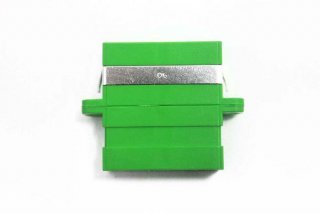 FIB SC APC Adapter Duplex Green Singlemode - with Flange, Style 3
