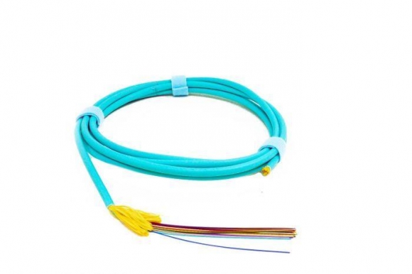 TLC 6 Fiber, 50/125um ClearCurve OM4, Distribution Fiber Optic Cable, Riser, Aqua