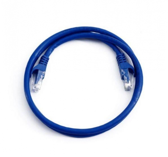 Cat 5e Patch Cable with Boots, 1’, Blue