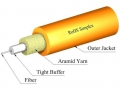 Corning 3mm Simplex 62.5/125um MM Fiber Optic Cable, Riser, Orange