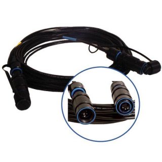 FIB Blue Delphi 12-channel Jam-Nut Receptacle to LC - SM 1'