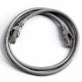 FIB Copper Cat 5e Patch Cable with Boots 25ft Gray