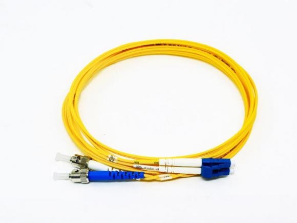 FIB Fiber Optic Cable Duplex Patch Cable 1.6mm SM SMF-28 Ultra Fiber ST/UPC to LC/UPC 2 meter