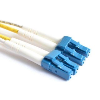 FIB Fiber Optic Patch Cable, LC to LC UPC-UPC, 2 meters, 1.6mm Duplex SM SMF-28 Ultra Fiber