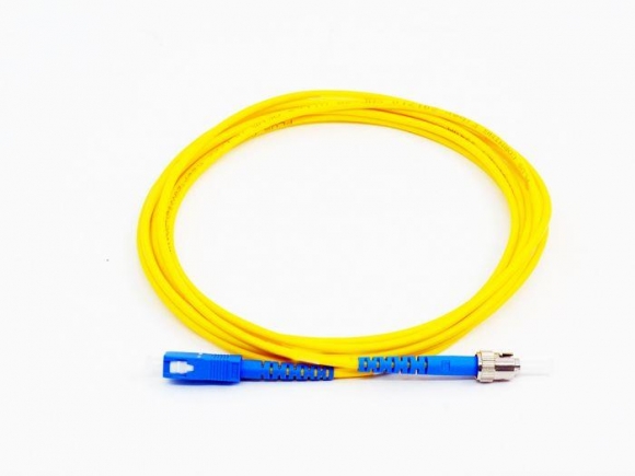 FIB Fiber Optic Patch Cable, ST to SC UPC-UPC, 2 meters, 3mm Simplex SM SMF-28 Ultra Fiber  FIB Fiber Optic Patch Cable, ST to SC UPC-UPC, 2 meters, 3mm Simplex SM SMF-28 Ultra Fiber