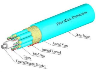 TLC 144 Fiber, 50/125um MM ClearCurve OM4, Micro-Distribution Fiber Optic Cable, Plenum, Aqua