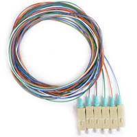 FIB 6 Fiber 900um Pigtails, MM 50um OM3, SC/PC, Aqua Boots, 3 Meters