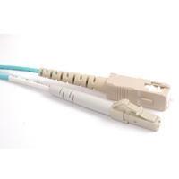 FIB Fiber Optic Patch Cable, LC PC to SC PC, 10 meters, 1.6mm Simplex MM ClearCurveOM3 Fiber