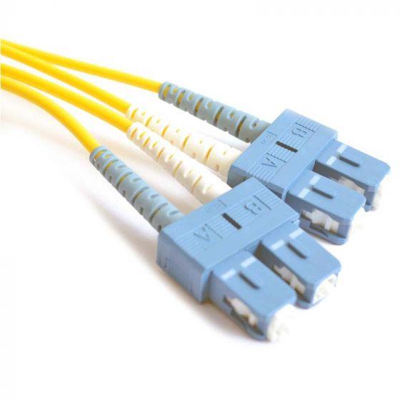 FIB Fiber Optic Patch Cable, SC to SC UPC-UPC, 2 meters, 3mm Duplex SM SMF-28 Ultra Fiber
