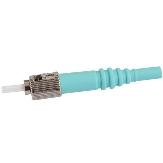 FIB ST Connector Multimode 50um OM3 2mm Boot-Aqua  FIB ST Connector Multimode 50um OM3 2mm Boot-Aqua