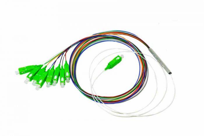 Planar Lightwave Circuit Splitter 1x8 PLC with SC/APC Fan Out