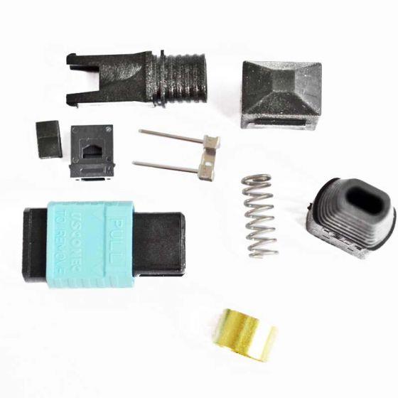 US Conec MTP Connector Multimode 12 Fiber Elite Oval Ribbon-Aqua, Male  US Conec MTP Connector Multimode 12 Fiber Elite Oval Ribbon-Aqua, Male