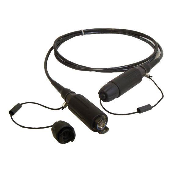 FIB Blue Expanded Beam Plug to Plug 4-Channel 50um OM3 1'  FIB Blue Expanded Beam Plug to Plug 4-Channel 50um OM3 1'