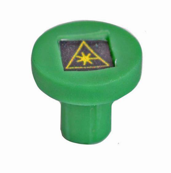FIB Dust Cap Mating Sleeve Adapter FC with Warning Label Green Round Head - 100 Pack FIB Dust Cap Mating Sleeve Adapter FC with Warning Label Green Round Head - 100 Pack