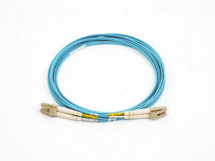 FIB Fiber Optic Patch Cable, LC PC to LC PC, 3 meters, 1.6mm Duplex MM ClearCurveOM3 Fiber