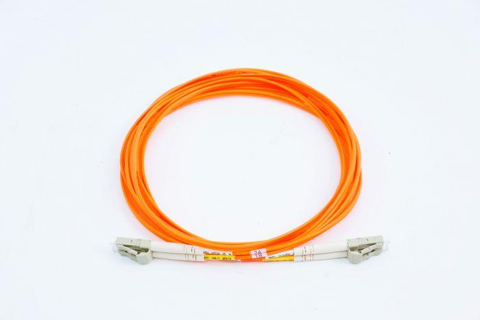 FIB Fiber Optic Patch Cable, LC PC to LC PC, 3 meters, 1.6mm Duplex MM Infinicor 300 Fiber