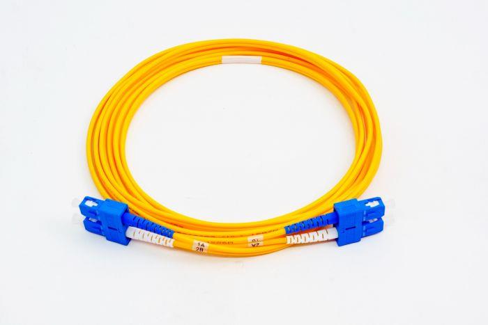 FIB Fiber Optic Patch Cable, SC to SC UPC/UPC, 10 meters, 3mm Duplex SM SMF-28 Ultra Fiber