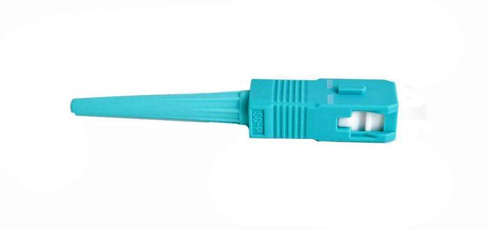 FIB Splice-On Connector SC PC Multimode Cheetah 50um OM3 900um Aqua 10 Pack