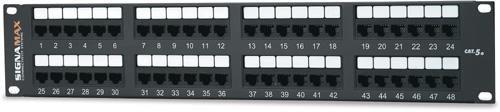 SIGNAMAX Copper Patch Panel 48-Port Category 6e 2U  SIGNAMAX Copper Patch Panel 48-Port Category 6e 2U