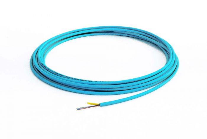 TLC 12 Fiber MM 50um OM3 ClearCurve Micro Distribution Fiber Optic Cable Riser Aqua
