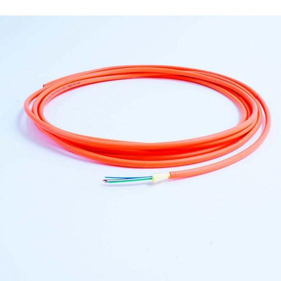 TLC 6 Fiber MM 50um OM2 Distribution Fiber Optic Cable Riser Orange 4.8mm OD  TLC 6 Fiber MM 50um OM2 Distribution Fiber Optic Cable Riser Orange 4.8mm OD