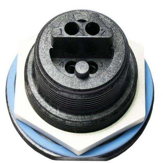 FIB BLUE 4 Channel Female Jam Nut Receptacle  FIB BLUE 4 Channel Female Jam Nut Receptacle