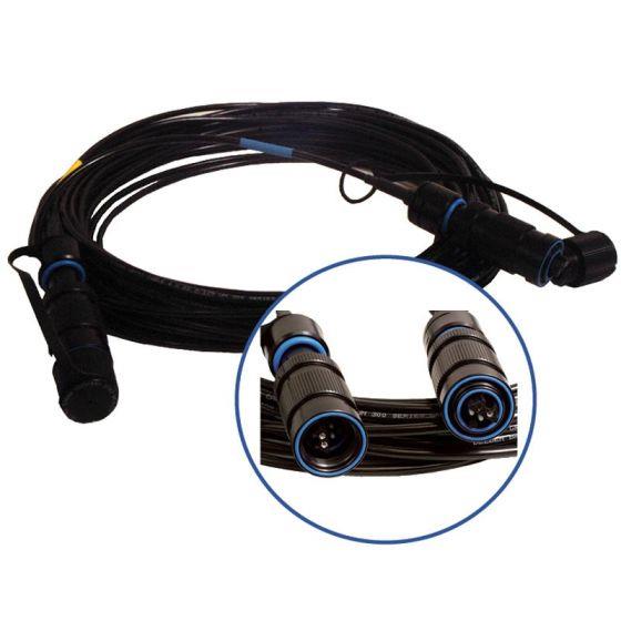 FIB Blue Delphi 12-channel Jam-Nut Receptacle to ST - SM 1' FIB Blue Delphi 12-channel Jam-Nut Receptacle to ST - SM 1'