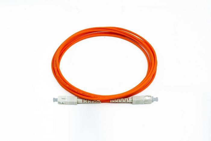 FIB Fiber Optic Patch Cable, SC PC to SC PC, 5 meters, 3mm Simplex MM ClearCurveOM2 Fiber