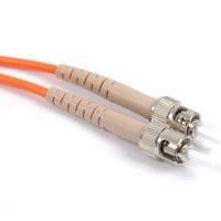 FIB Fiber Optic Patch Cable, ST PC to ST PC, 10 meters, 3mm Simplex MM ClearCurveOM2 Fiber