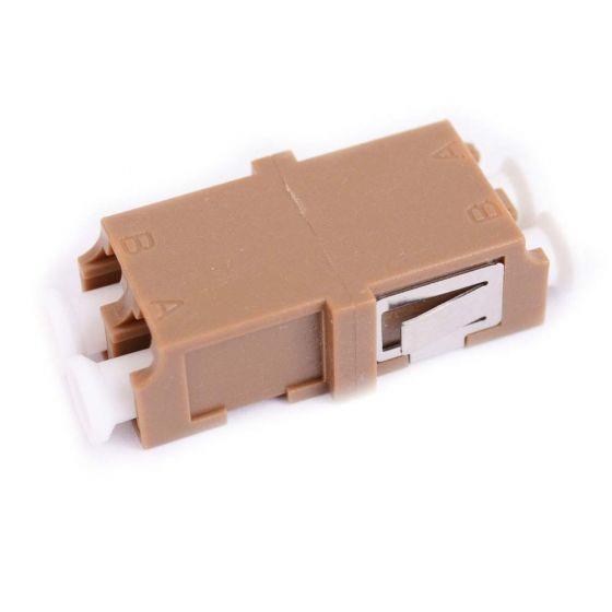 FIB LC Duplex Adapter Ceramic Flangeless Brown  FIB LC Duplex Adapter Ceramic Flangeless Brown