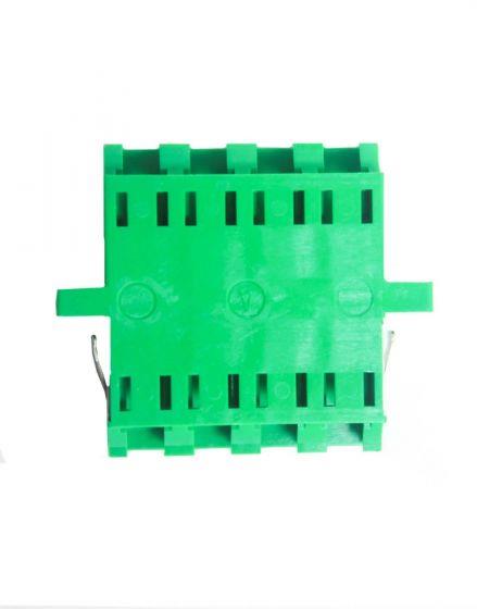FIB LC Quad Adapter SC Footprint Green Zir Flange